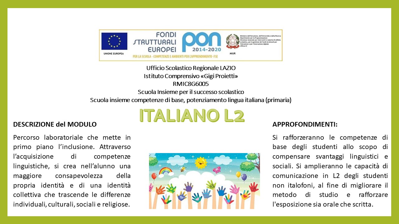 Italiano L2 - Scuola primaria