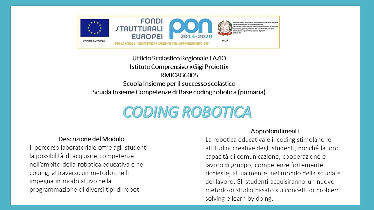 Coding Robotica - Scuola primaria